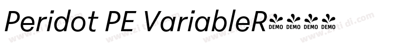 Peridot PE VariableR字体转换